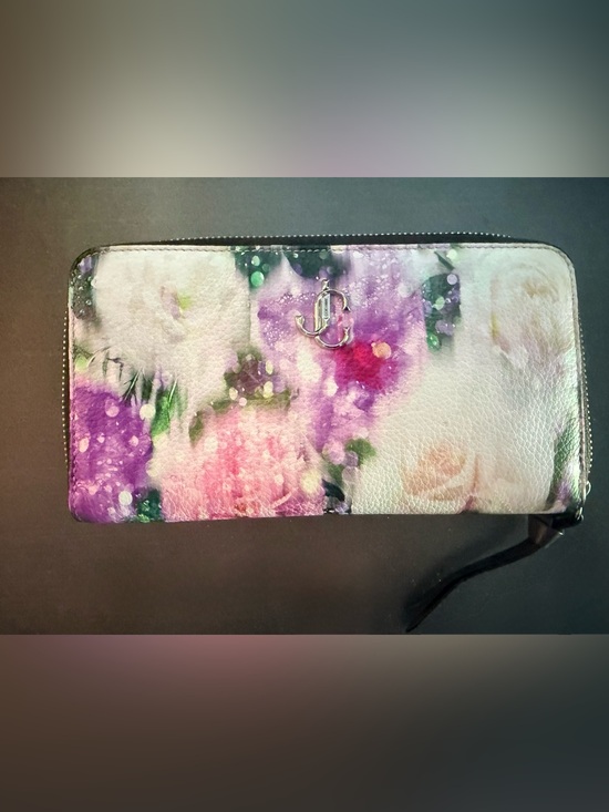 Jimmy Choo Handbags - JIMMY CHOO Pippa Floral Leather Zip Around Continental Wallet